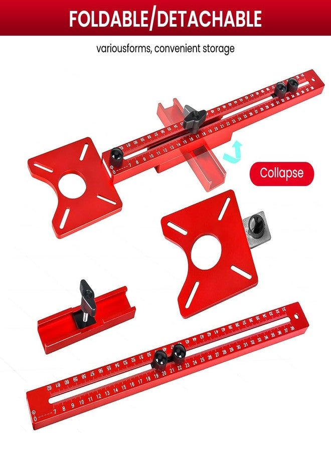 Serplex حامل تشكيل أخاديد التوجيه Serplex® 4 في 1، قالب قطع دائري للتوجيه مصنوع من سبائك الألومنيوم، قالب متعدد الوظائف لأدوات الخزائن ودليل التوجيه، أداة توجيه قابلة للتعديل لأعمال النجارة - Image 3